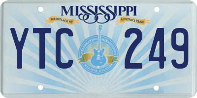 MS license plate YTC249