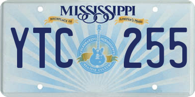 MS license plate YTC255