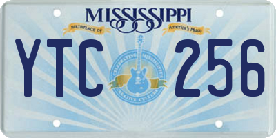 MS license plate YTC256
