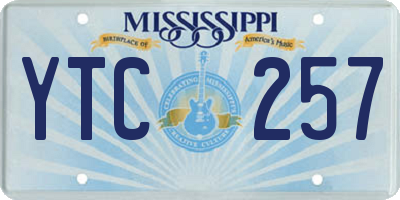 MS license plate YTC257