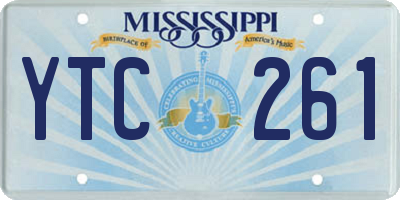 MS license plate YTC261
