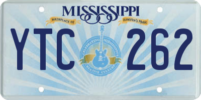 MS license plate YTC262