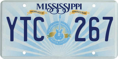 MS license plate YTC267