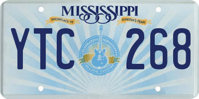MS license plate YTC268
