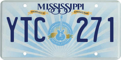 MS license plate YTC271