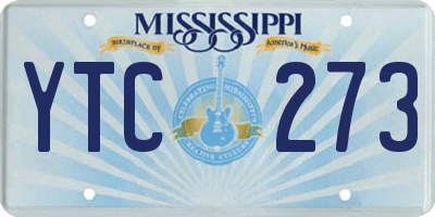 MS license plate YTC273