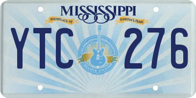 MS license plate YTC276