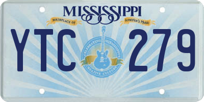 MS license plate YTC279