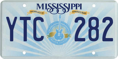 MS license plate YTC282