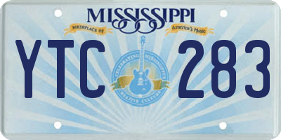MS license plate YTC283