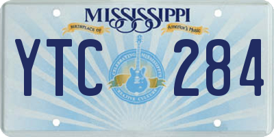 MS license plate YTC284