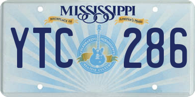 MS license plate YTC286