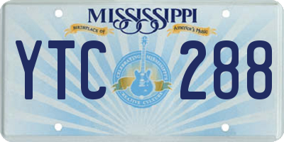MS license plate YTC288