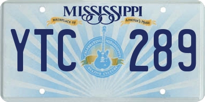 MS license plate YTC289