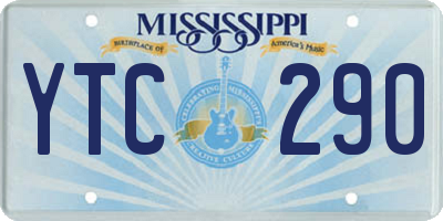 MS license plate YTC290