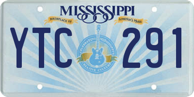 MS license plate YTC291
