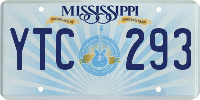 MS license plate YTC293