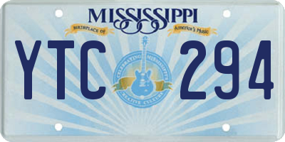 MS license plate YTC294