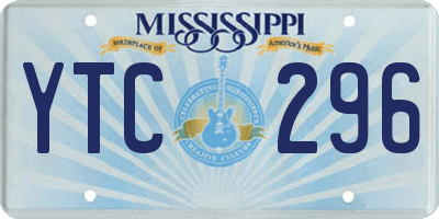 MS license plate YTC296