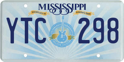 MS license plate YTC298