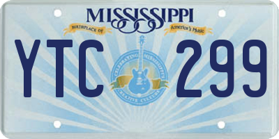 MS license plate YTC299