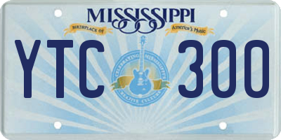 MS license plate YTC300
