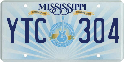 MS license plate YTC304