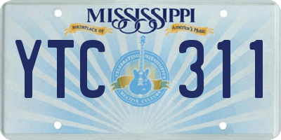 MS license plate YTC311