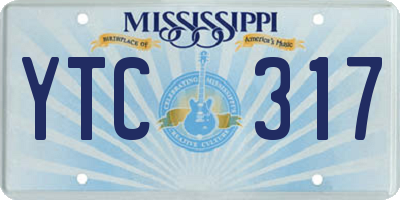 MS license plate YTC317