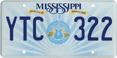 MS license plate YTC322