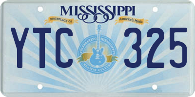 MS license plate YTC325