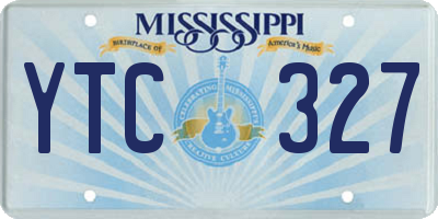 MS license plate YTC327
