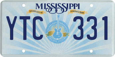 MS license plate YTC331