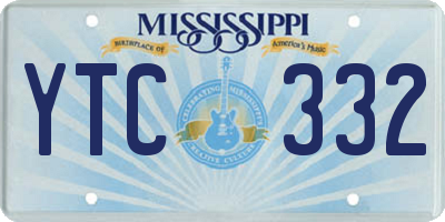 MS license plate YTC332