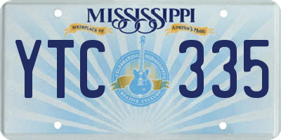 MS license plate YTC335