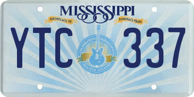 MS license plate YTC337