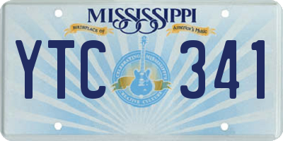 MS license plate YTC341