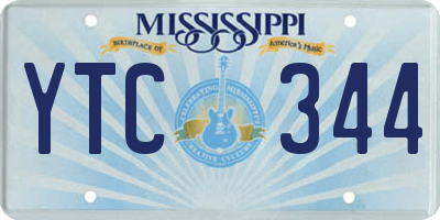 MS license plate YTC344