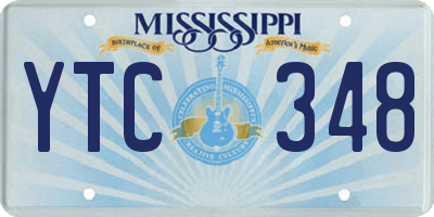 MS license plate YTC348