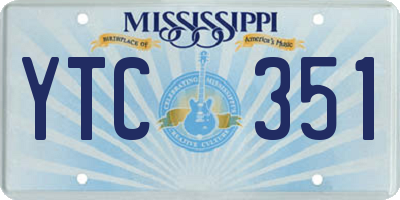 MS license plate YTC351