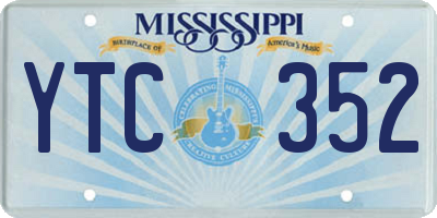 MS license plate YTC352