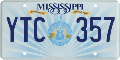 MS license plate YTC357