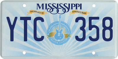 MS license plate YTC358