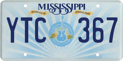 MS license plate YTC367