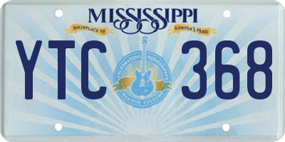 MS license plate YTC368