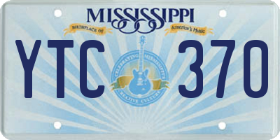 MS license plate YTC370