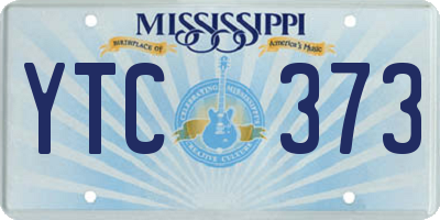MS license plate YTC373