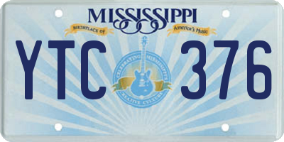MS license plate YTC376