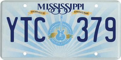 MS license plate YTC379
