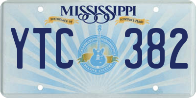 MS license plate YTC382